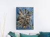 Canvas Acrylic Painting with a knife, Abstract Canvas with Dominant Blue giving the impression of a Burst of Energy, Abstract - "Blue Spiral" Living Room - by Kader KLOUCHI Painter Sculptor