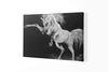 Canvas Acrylic Painting with a knife, Stallion demonstrating his power, Prancing Painting - by Kader KLOUCHI Painter Sculptor