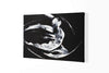 Canvas Acrylic Painting with a knife, Flying dancer defying the laws of gravity, Dance Black and White Painting - by Kader KLOUCHI Painter Sculptor