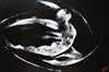 Toile Peinture Acrylique au couteau, Danseuse volante défiant les lois de la pesanteur, Dance Noir et Blanc - par Kader KLOUCHI Artiste Peintre Sculpteur
