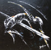 Canvas Acrylic Painting with knife, High Jump, High Jump - by Kader KLOUCHI Artiste Peintre Sculpteur