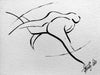 Artistic Ink Drawing, Judokas in combat, Judo Taken - by Kader KLOUCHI Painter Sculptor