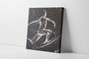 Toile Peinture Acrylique au couteau, triple saut, triple jump, Multisaut Tableau - par Kader KLOUCHI Artiste Peintre Sculpteur