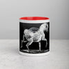 Colored Interior Mug (your choice) Horse B&W