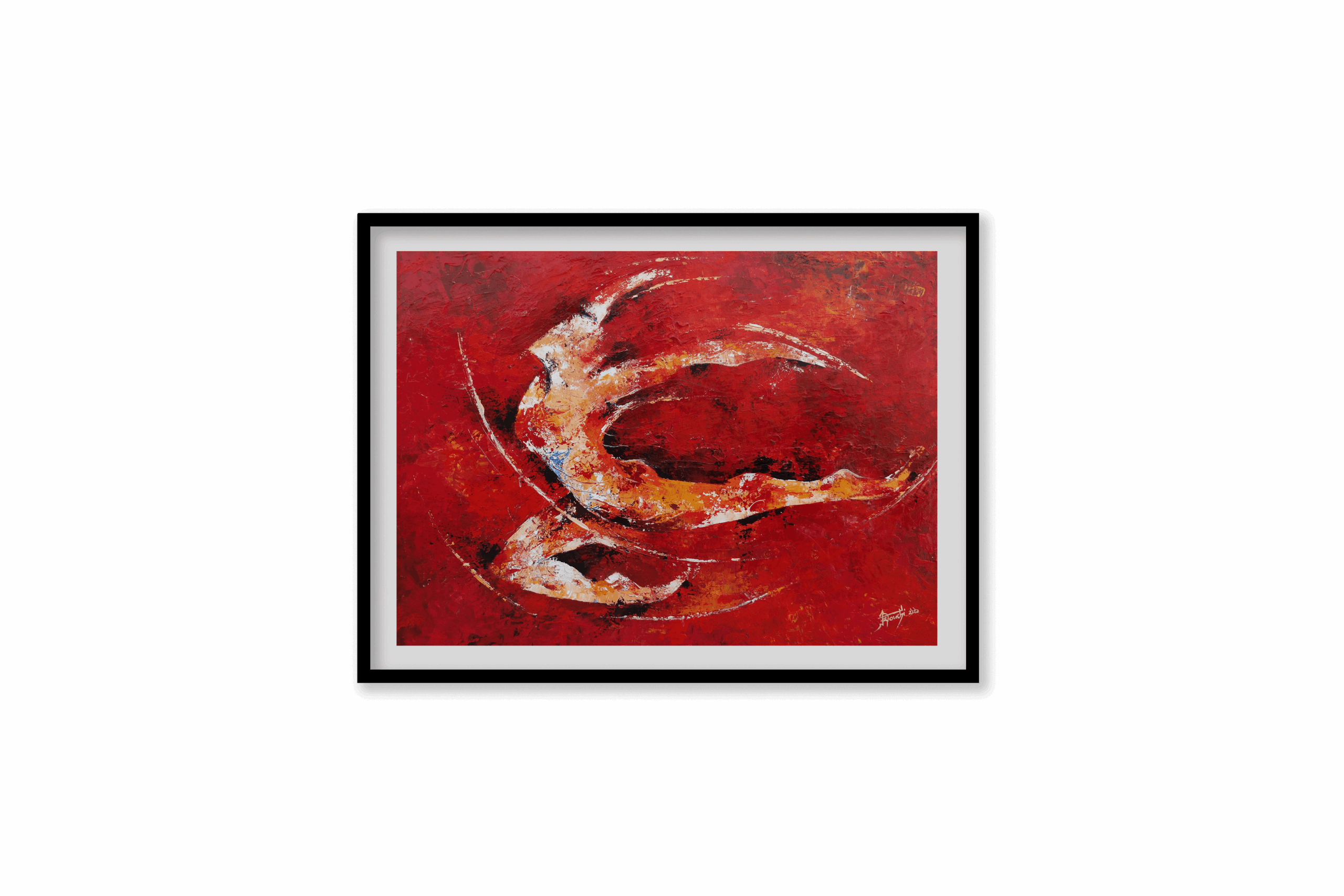 Toile Peinture Acrylique au couteau, Danseues en plein élan, Ingeborg - par Kader KLOUCHI Artiste Peintre Sculpteur